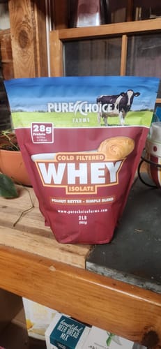 Customer photo review of Whey Protein Isolate Peanut Better