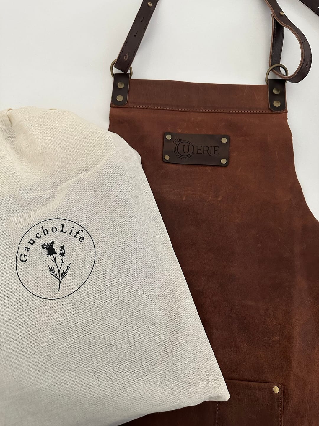 Customer photo review of Personalized Leather Apron