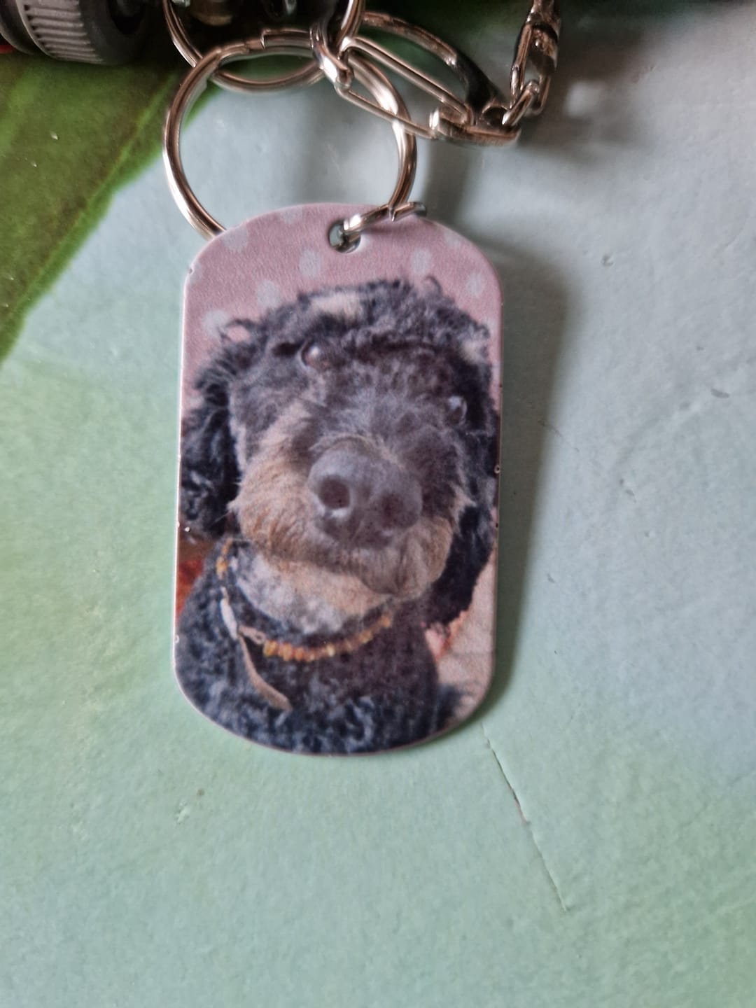Customer photo review of Mein Zuhause - Individueller Dog Tag Schlüsselanhänger
