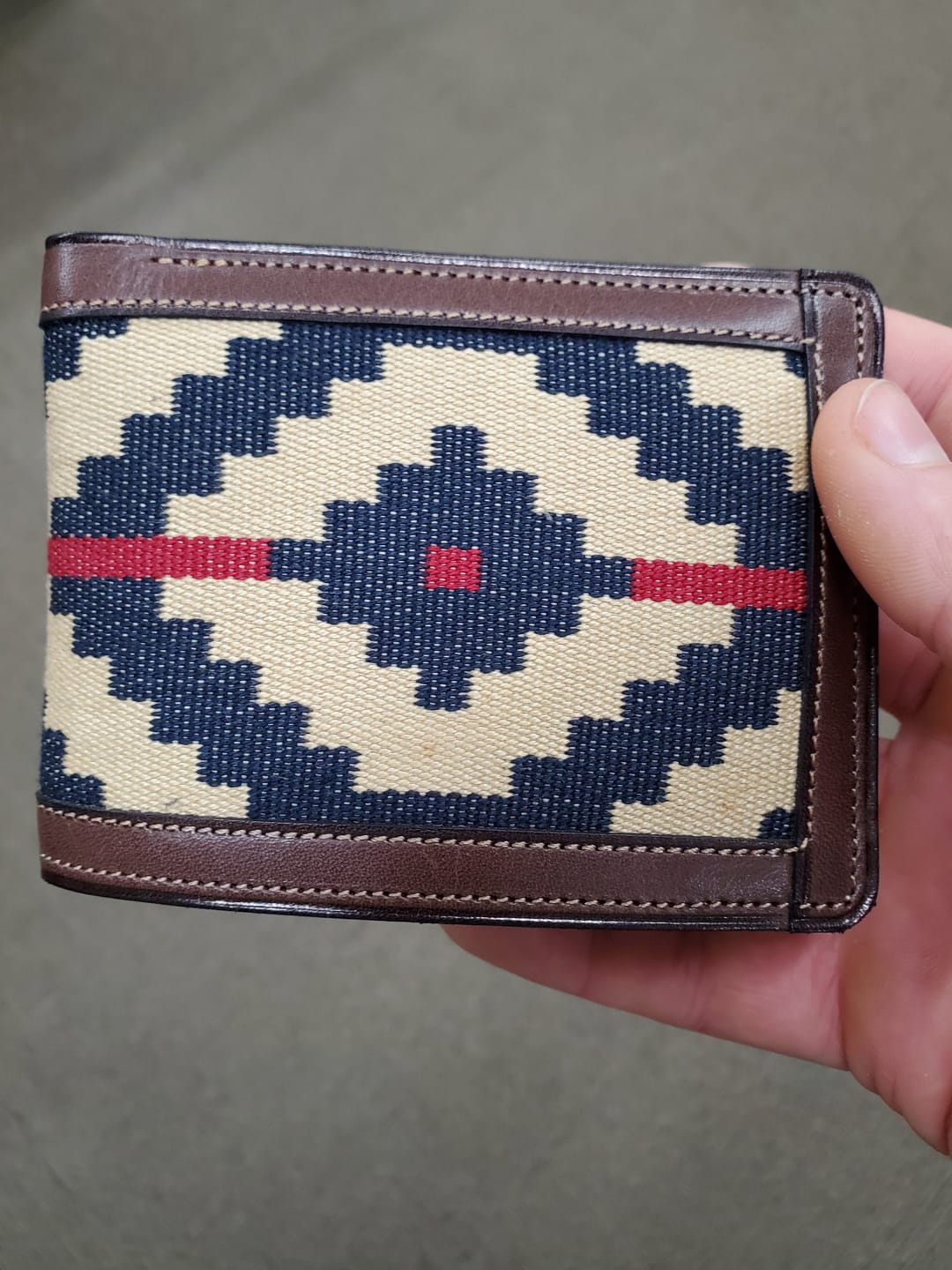 Customer photo review of Guarda Pampas Wallet (Blue/Red)