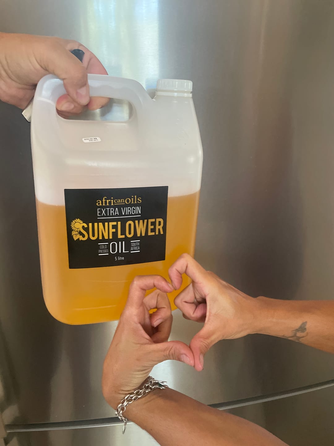 Customer photo review of 5L Extra Virgin Cold Pressed Sunflower Oil