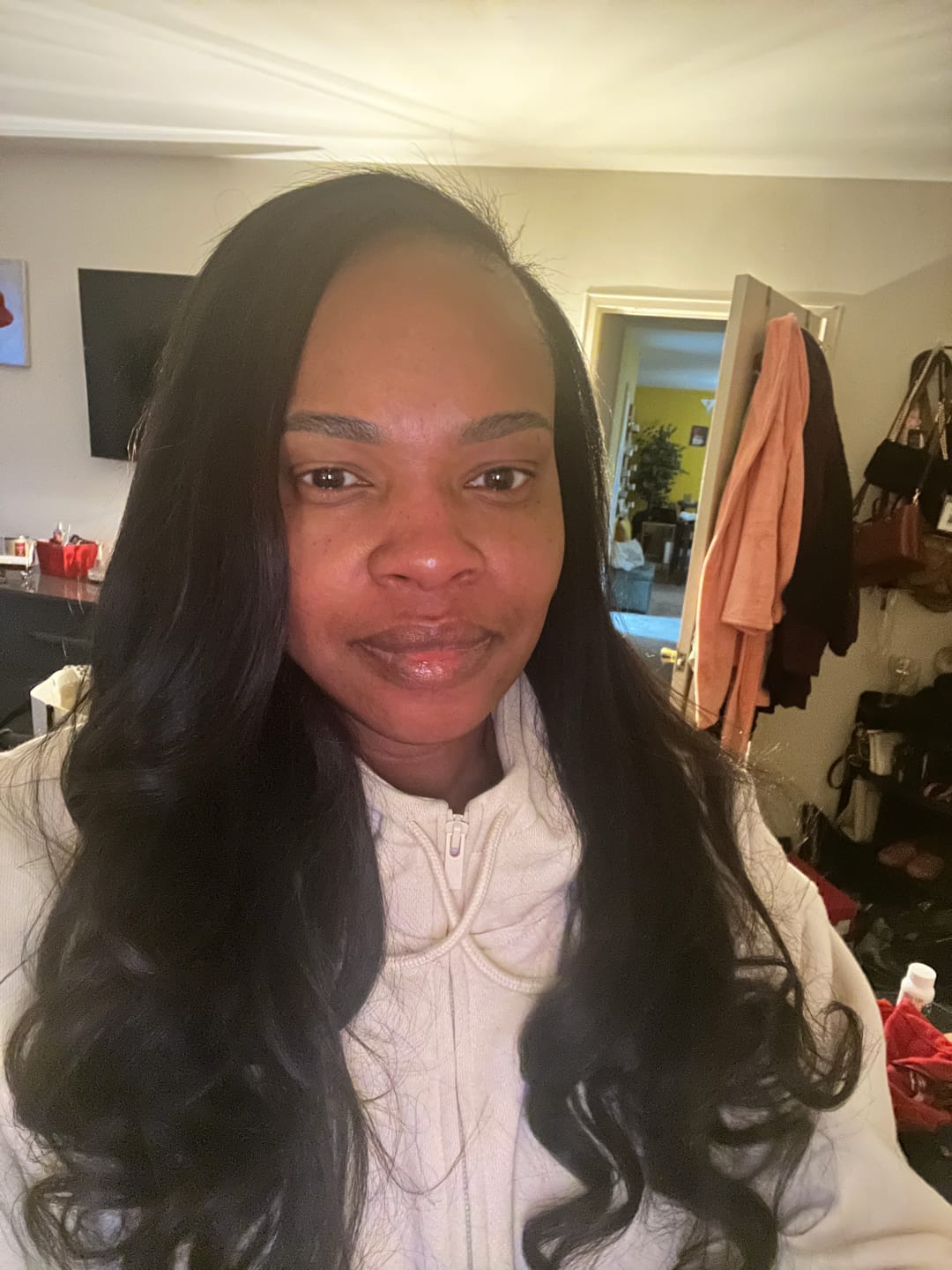 Customer photo review of Kinky Straight Human Hair Bundles Natural Color