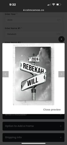 Customer photo review of COUPLES DATE OF LOVE by Cstm Canvas