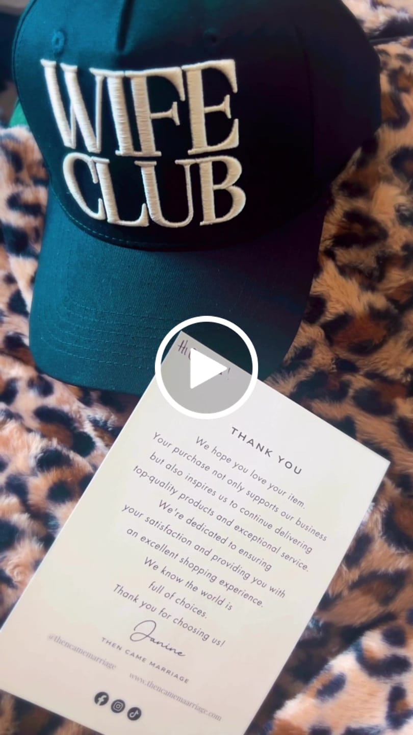 Customer video review of Wife Club Classic Hat - Black