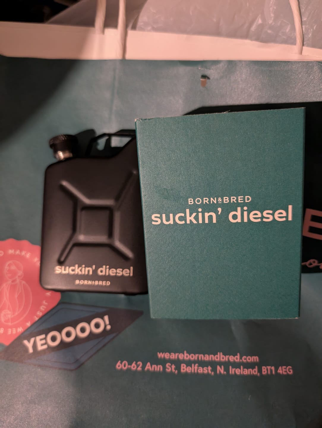 Customer photo review of 'Suckin' Diesel' Jerry Can Hip Flask