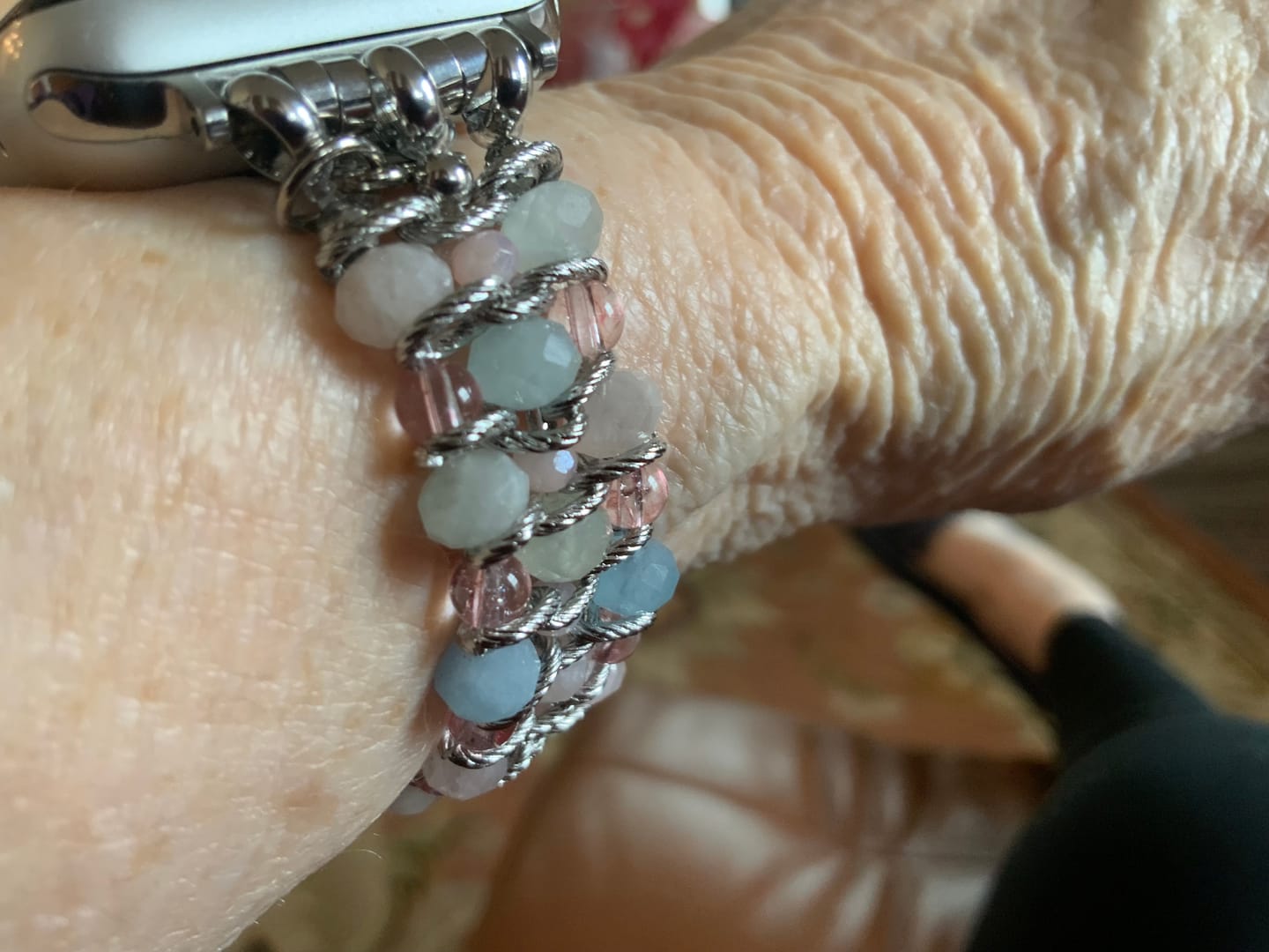 Customer photo review of Moonkissed Astral Glow Braided Apple Watch Strap