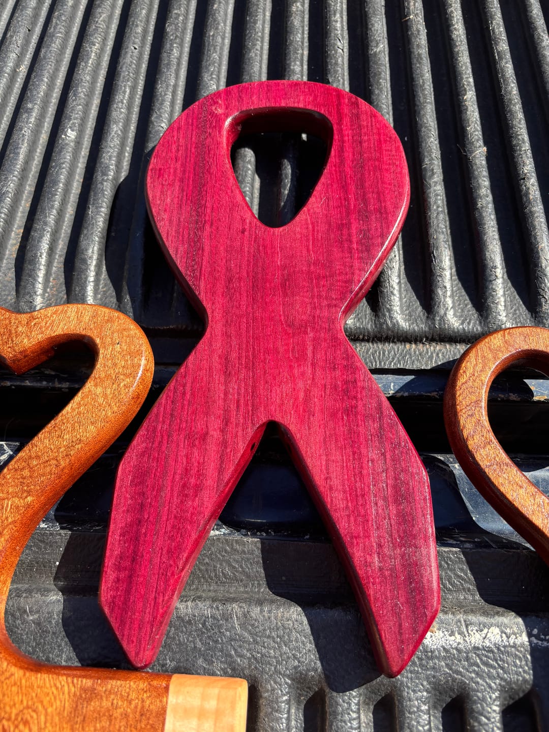 Customer photo review of 14x7" Awareness Ribbon Acrylic Router Template