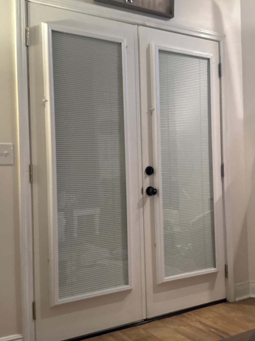 Customer photo review of Add On Blinds Kit (installs on top of existing door glass)