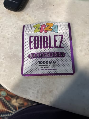 Customer photo review of Zaza 1000MG - Elderberry HHC Gummies - Indica