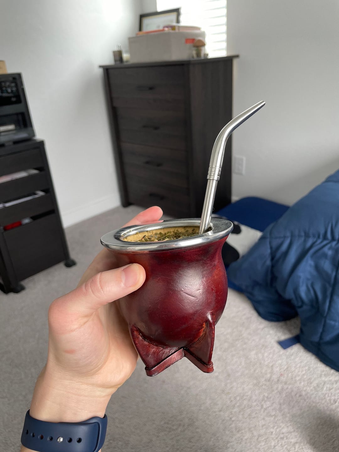 Customer photo review of Camionero Leather Mate Cup Black