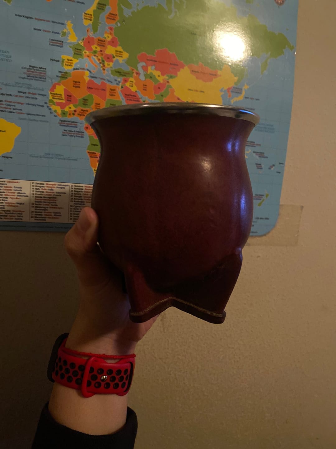 Customer photo review of Camionero Leather Mate Cup Black