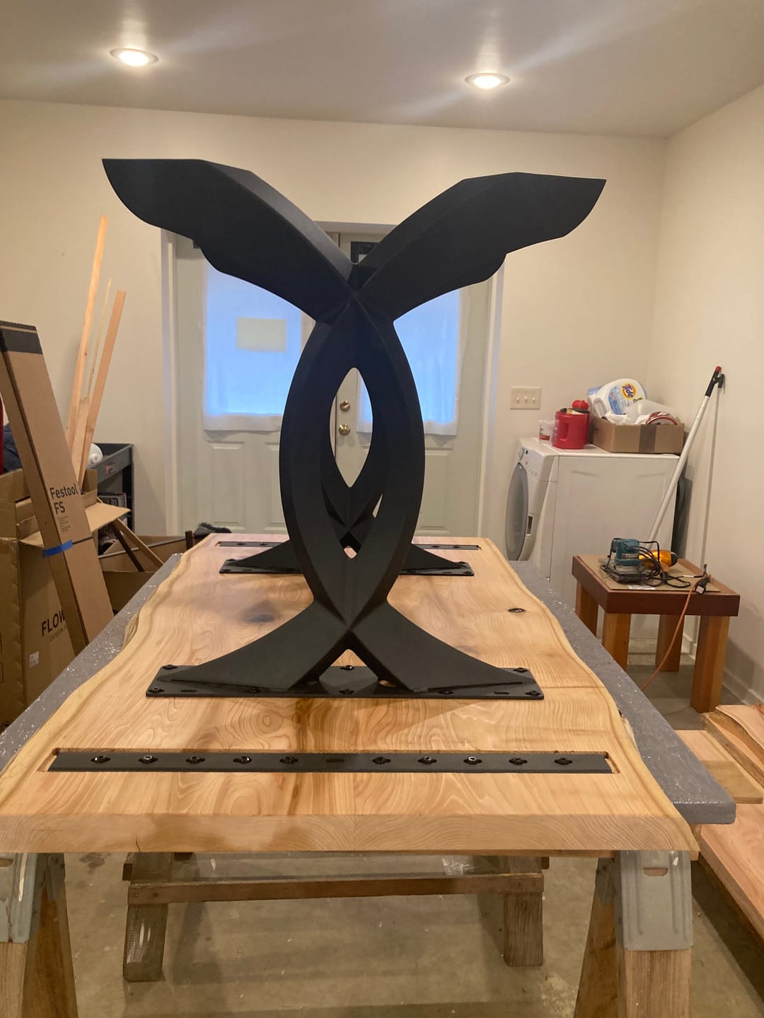 Customer photo review of Reinforce C Channel for Tabletop | Multiple size | Set of 2 Pieces | Table Leg Hardware