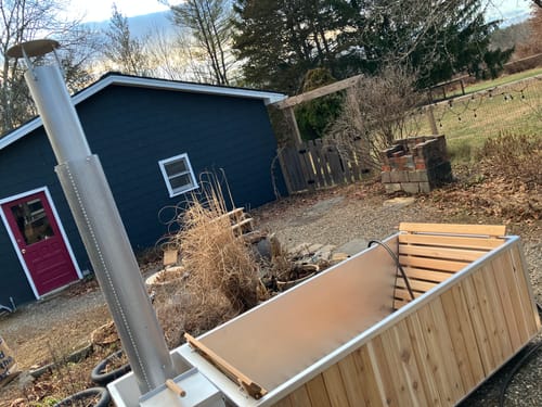 Customer photo review of Wood Burning Hot Tub