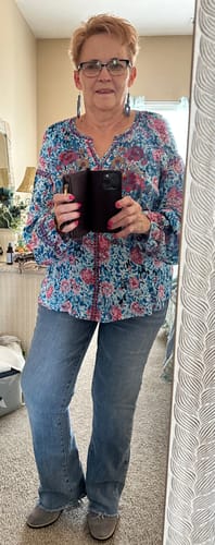 Customer photo review of Got Me Stunned Top