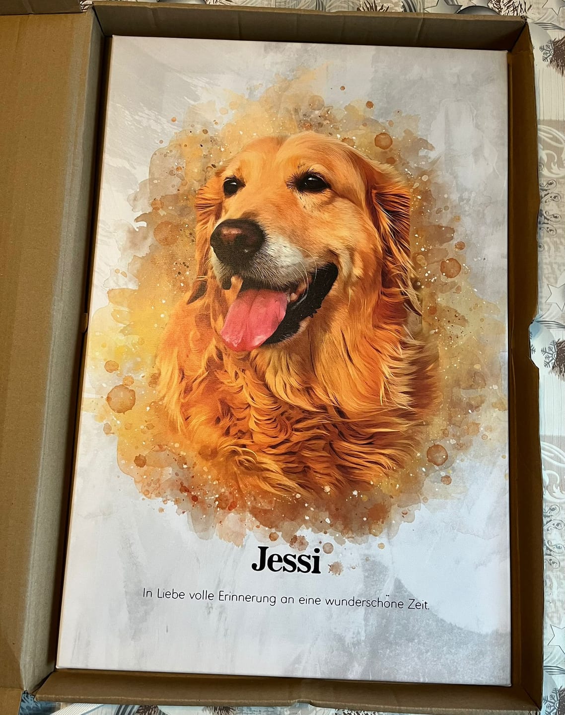 Customer photo review of Dein Hund als Aquarell Tierportrait | Geschenk für Hundebesitzer