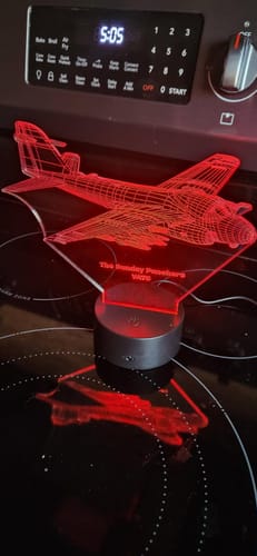 Customer photo review of A-6E Intruder - 3D Optical Illusion Lamp