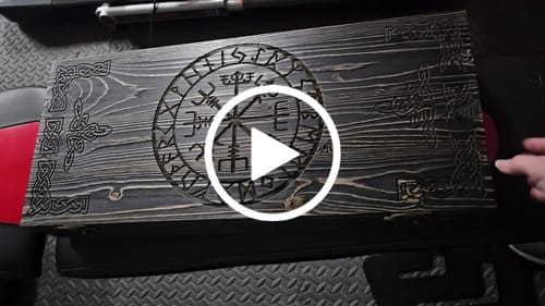 Customer video review of Hand forged axe “OTHALA” with leather cover