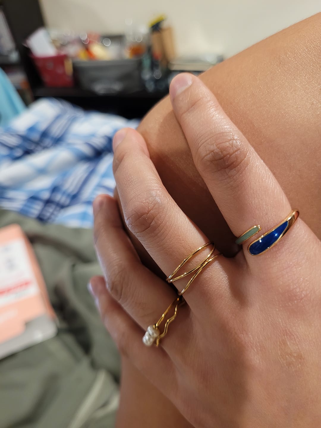 Customer photo review of Safira Blue Wrap Ring