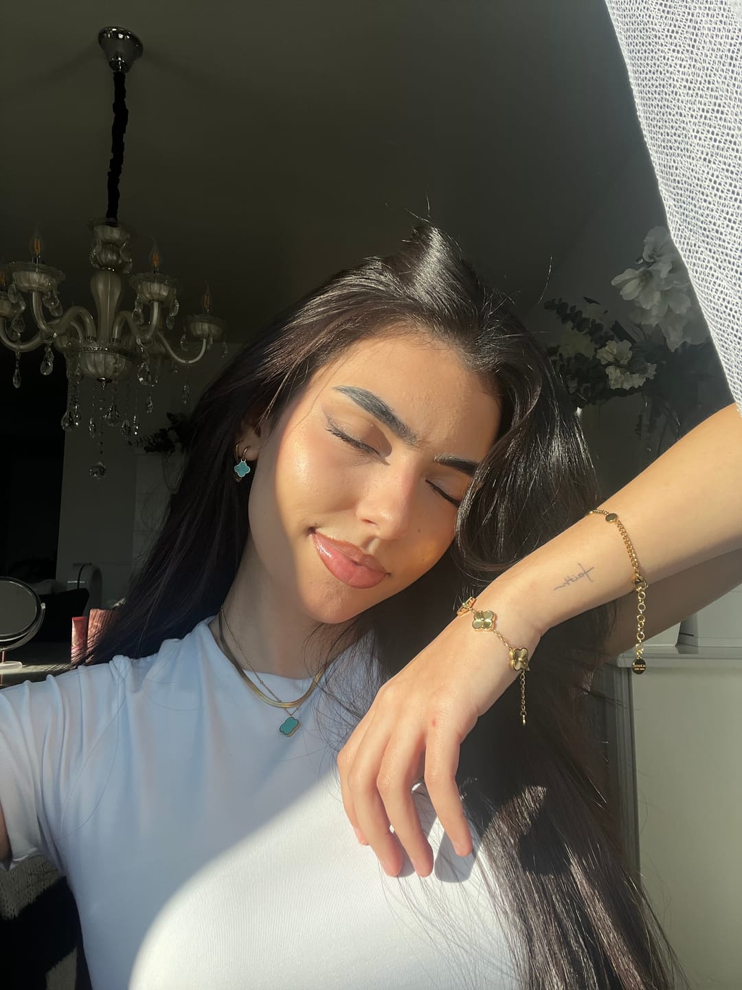 Customer photo review of Golden Lucky Leaf Abbaddon Armband 14K Vergoldet