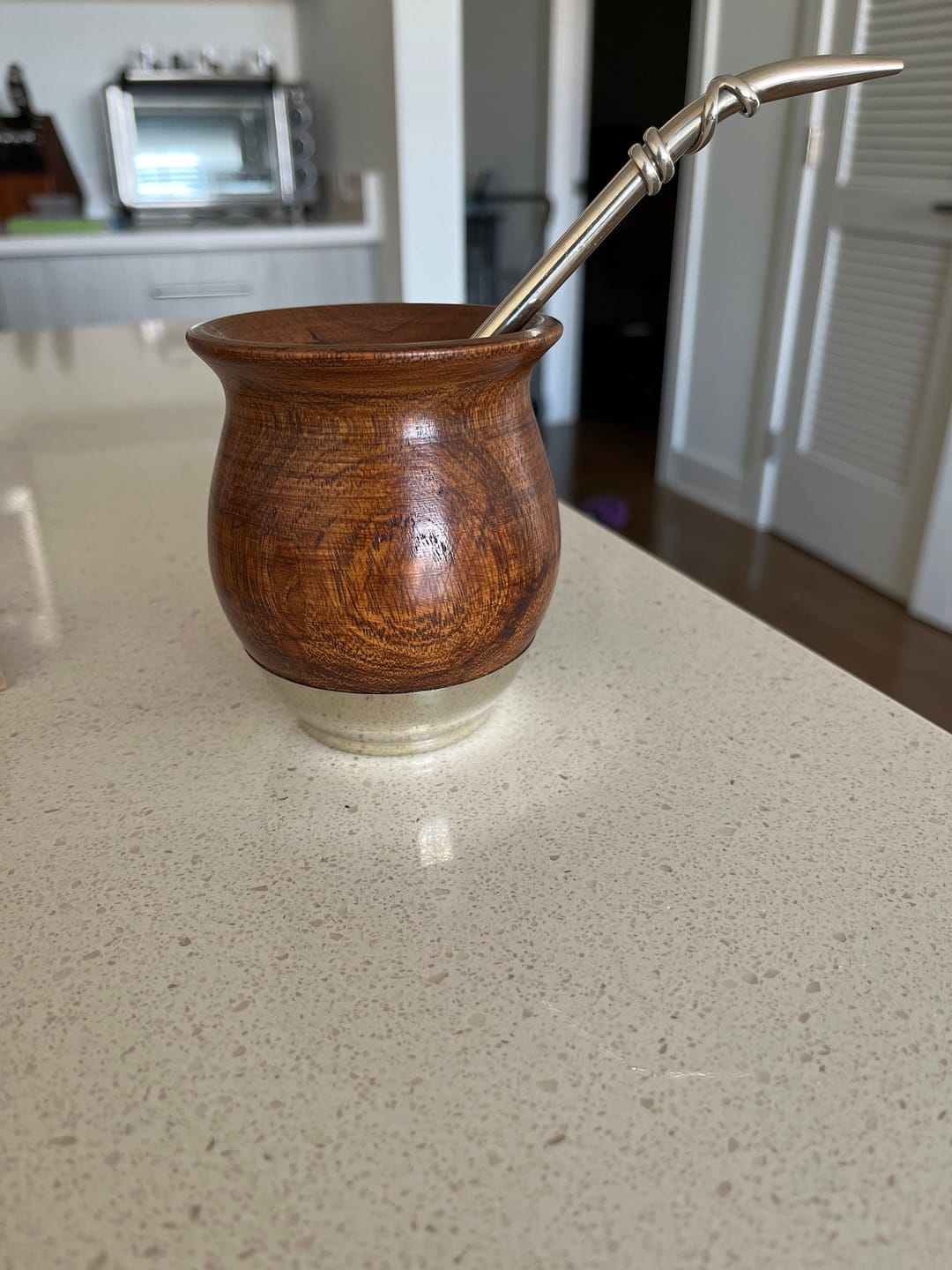 Customer photo review of Lignum Vitae Wooden Mate Cup
