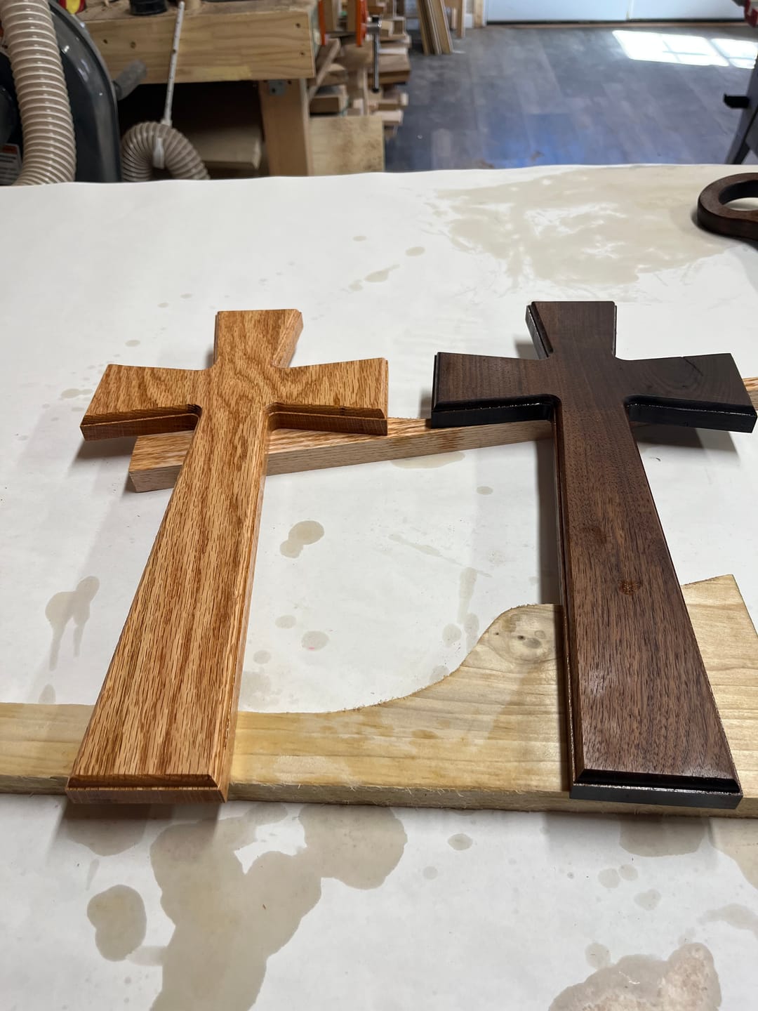 Customer photo review of 15x8" Flared Cross Acrylic Router Template