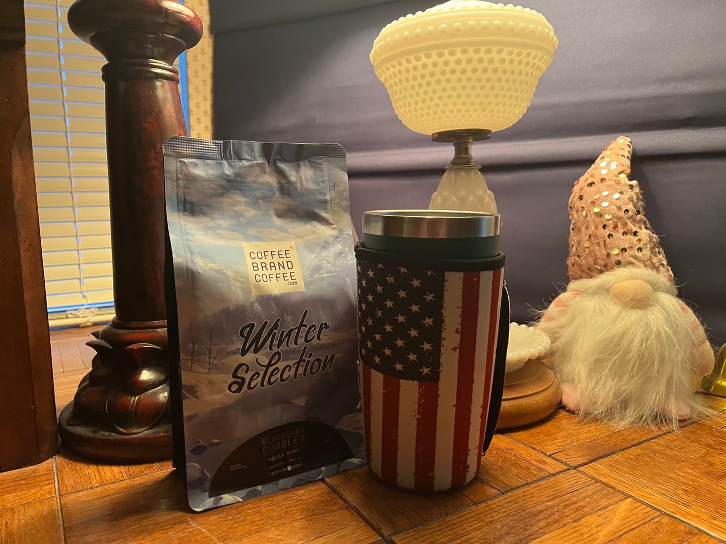 Customer photo review of Blueberry Cobbler Flavored Coffee