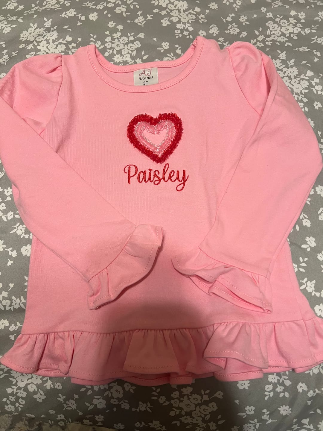 Customer photo review of Girl's Long Sleeve RUFFLE Shirts
