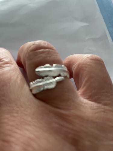Customer photo review of Feather From An Angel Ring