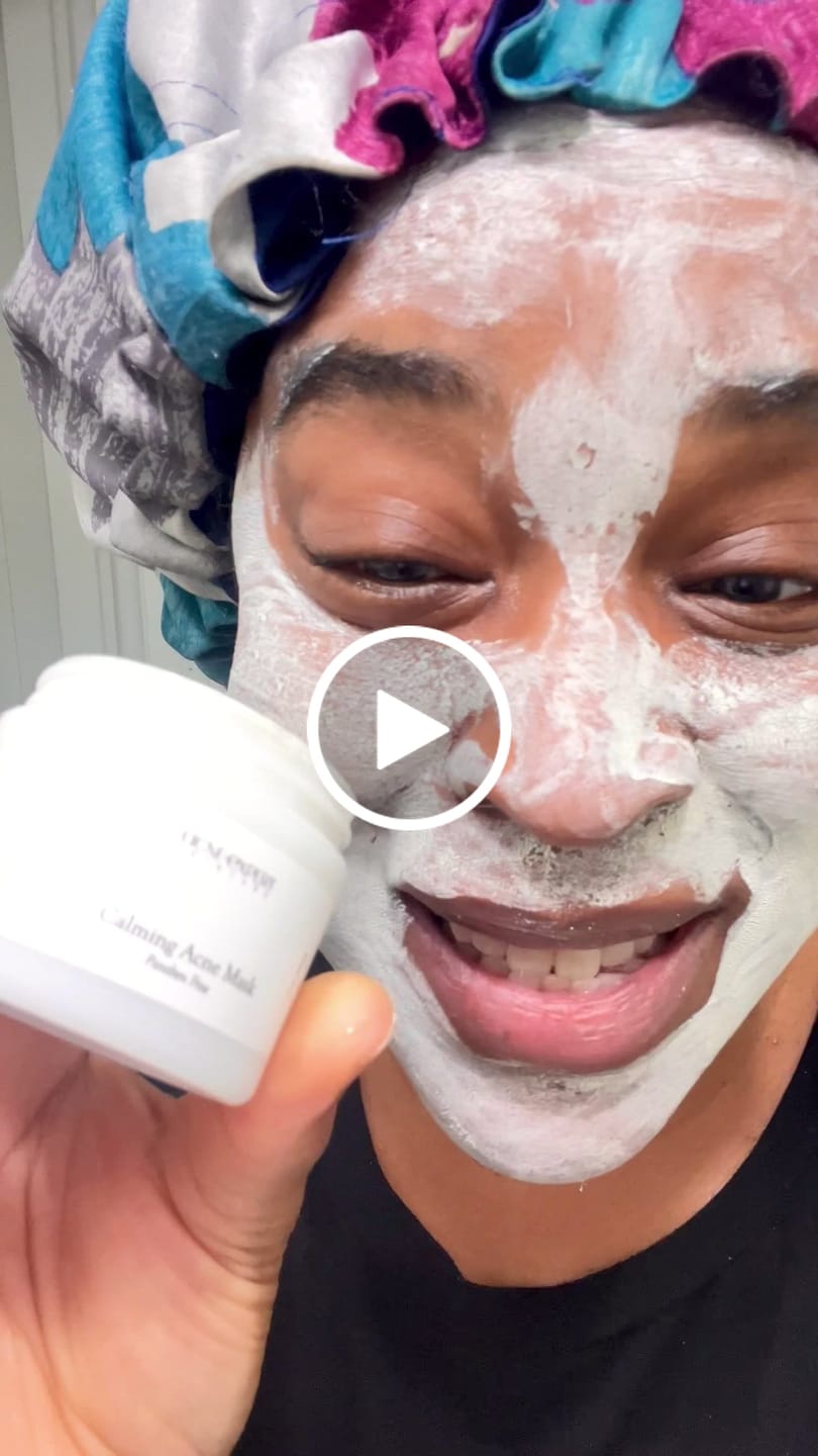 Customer video review of CALMING ACNE MASK