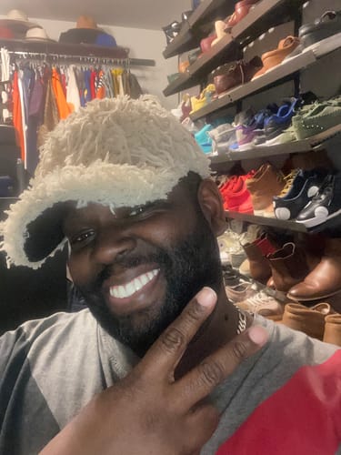 Customer photo review of Faux Fur Plush Warm Baseball Cap