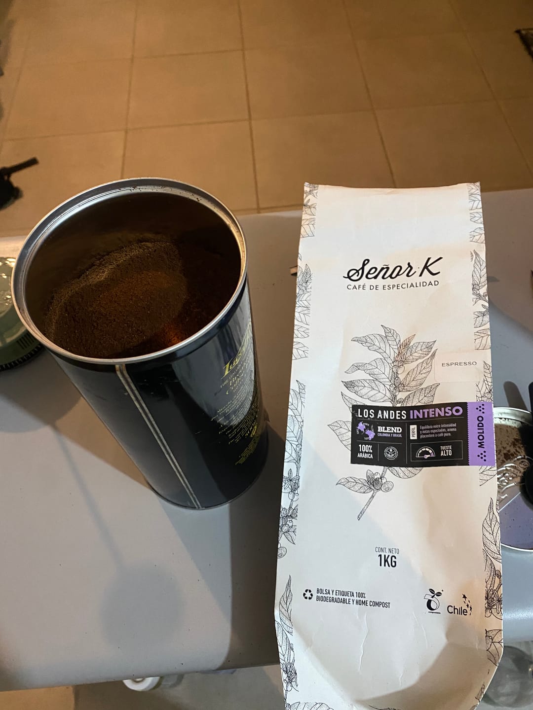 Customer photo review of Café de especialidad | Blend Los Andes Intenso Bolsa 1 KG | MOLIDO