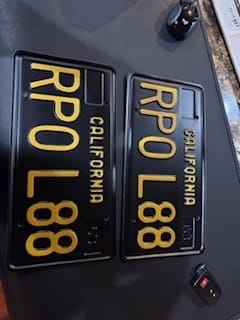 Customer photo review of 1968 CALIFORNIA LICENSE PLATE 6"x12" (156.5mm x 305mm)