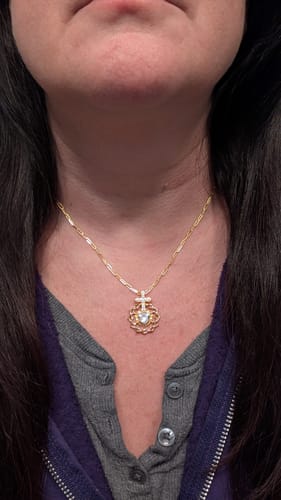 Customer photo review of The Sacred Heart Pendant Necklace