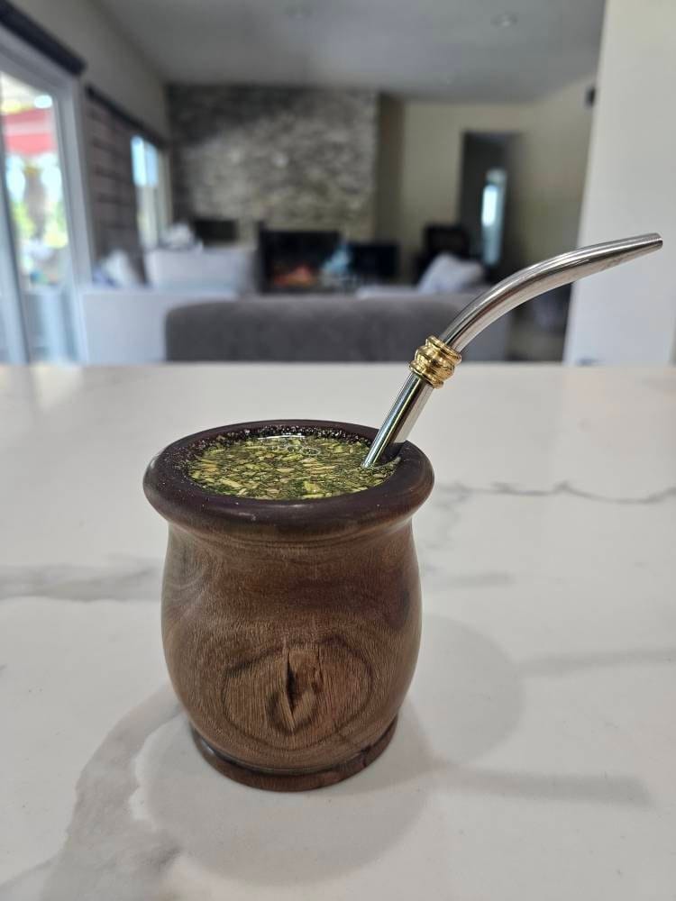Customer photo review of Lignum Vitae Wooden Mate Cup
