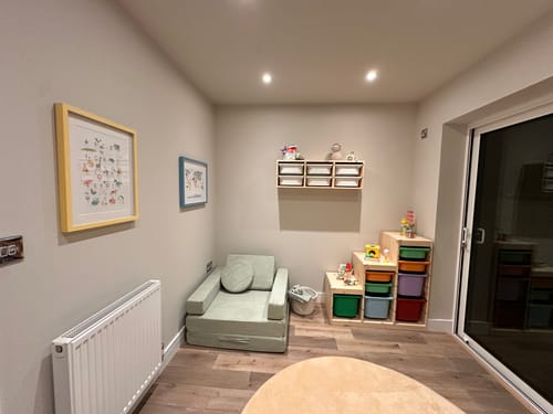 Customer photo review of Cream Round Play Mat