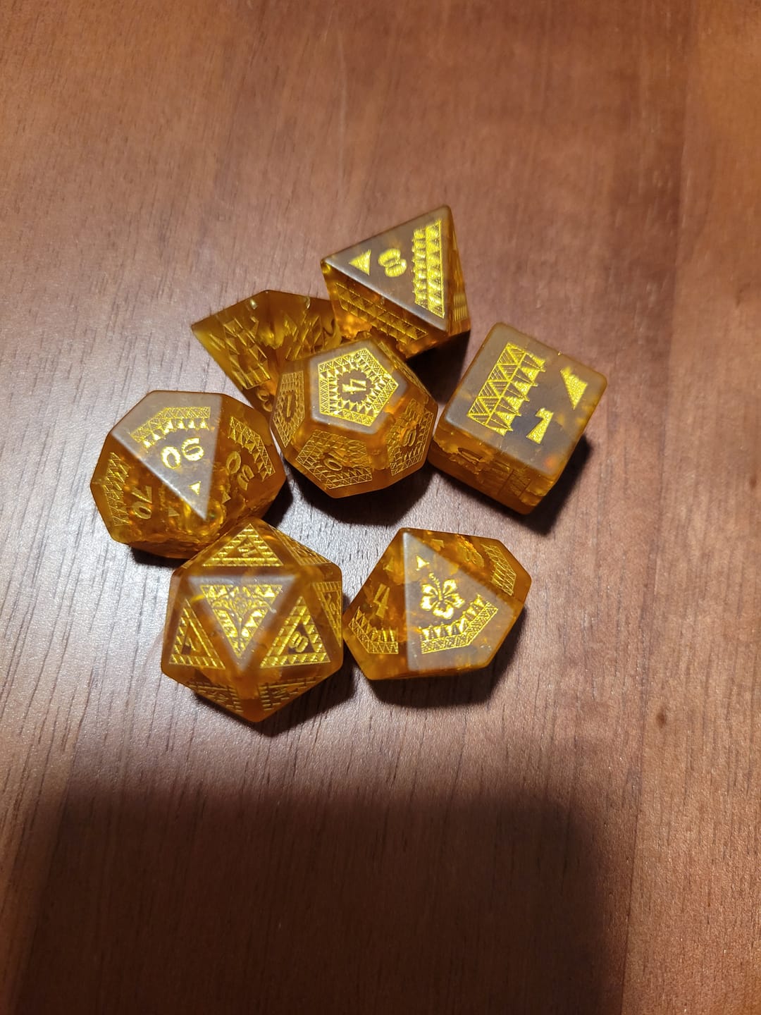 Customer photo review of Polynesian Lava Glass Dice Set - Dice Around the World