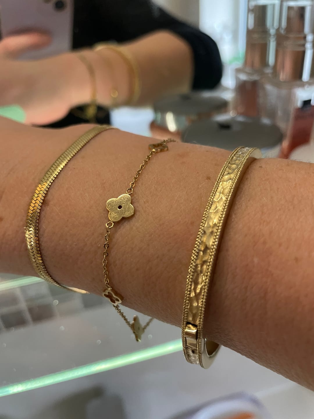 Customer photo review of Multi Clover Bracelet