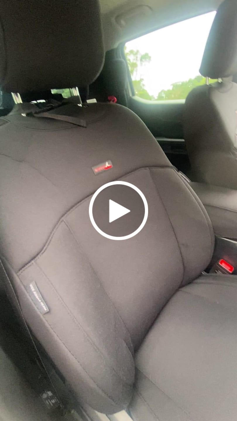 Customer video review of Sharkskin PLUS Neoprene Seat Covers for Ford RANGER NEXT-GEN XLT