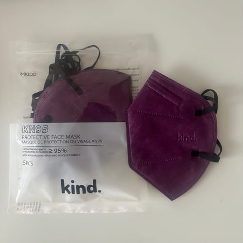 Customer photo review of KN95 Respirator Face Mask Cone Shape - Plum