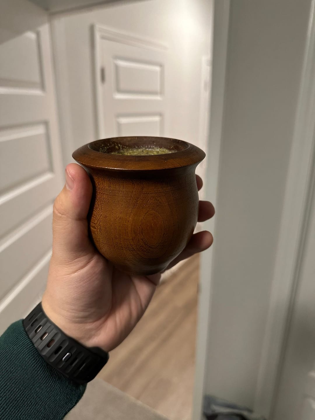 Customer photo review of Lignum Vitae Wooden Mate Cup