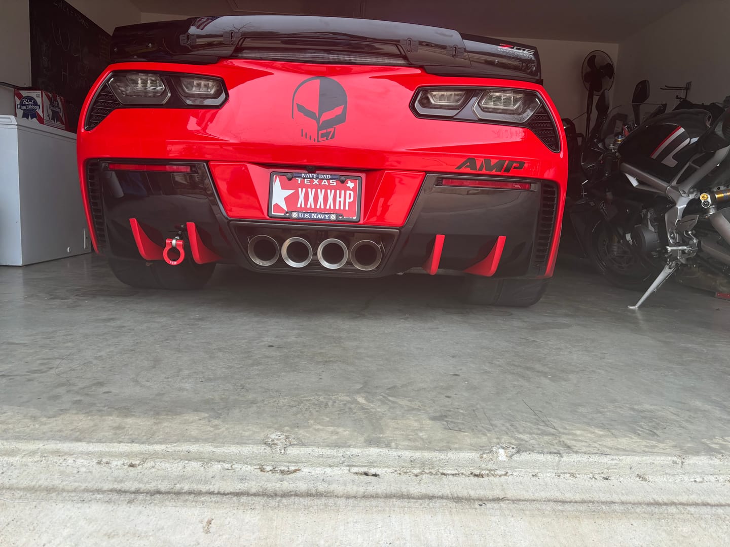 Customer photo review of Corvette C7 Wickerbill Rear Spoiler Extension (Dark Tinted)