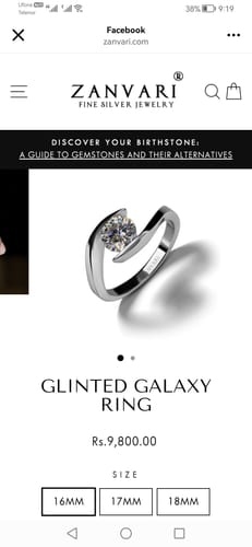 Customer photo review of GLINTED GALAXY RING