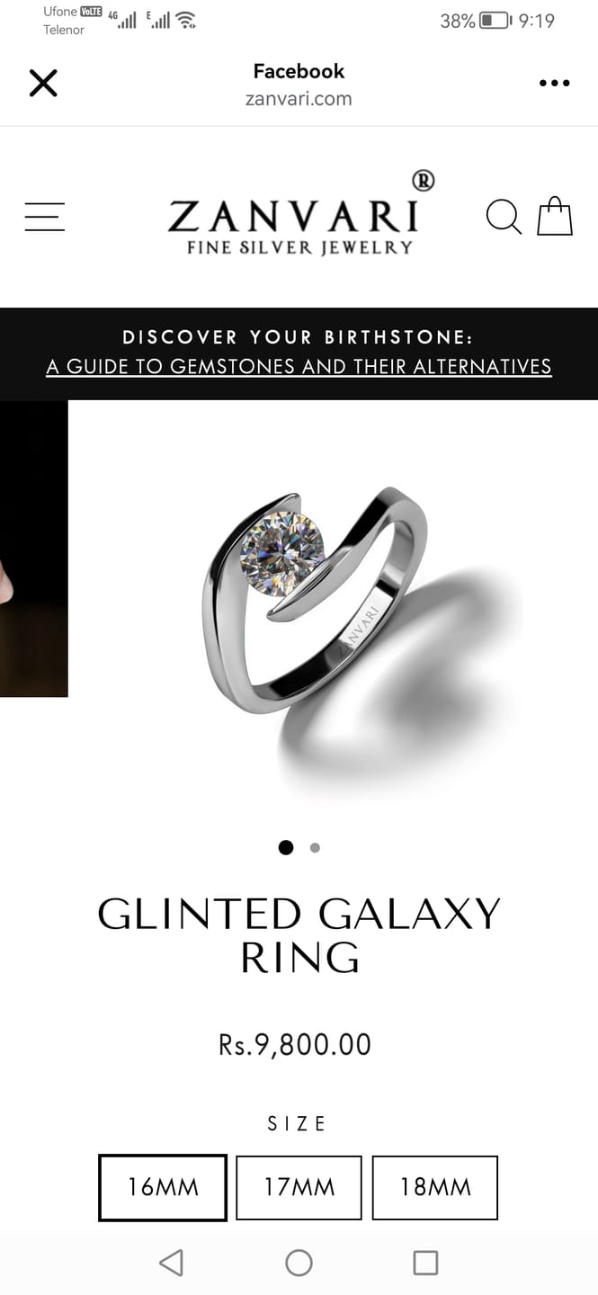 Customer photo review of GLINTED GALAXY RING