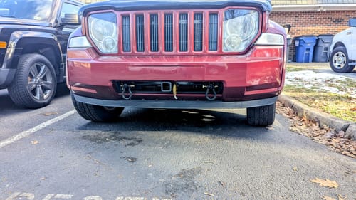 Customer photo review of Jeep Liberty KK 2008 - 2012 Front Hitch Receiver w/ Shackle Tab