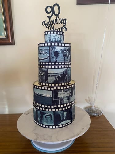 Customer photo review of Film Reel - Custom Edible Icing Image