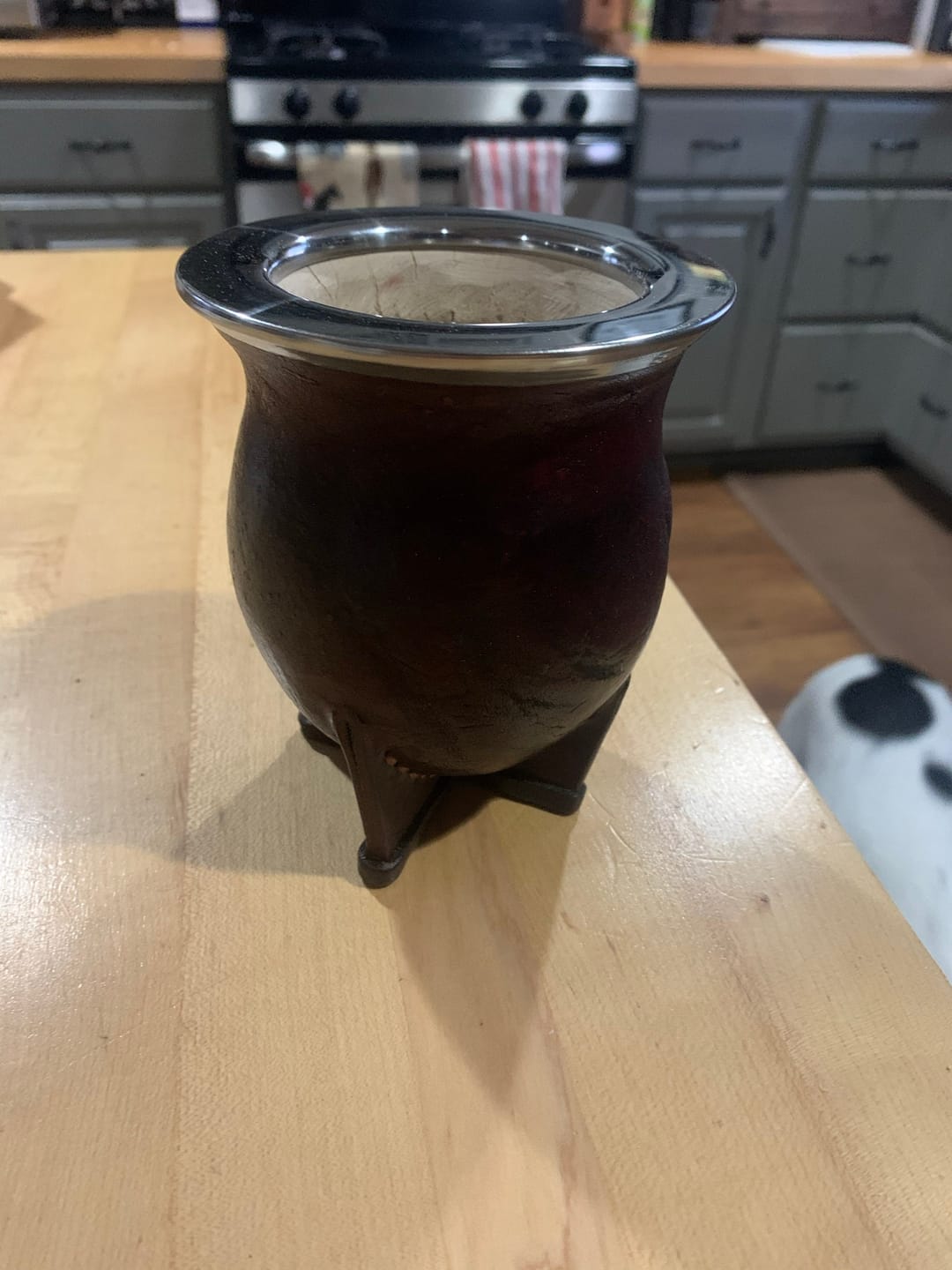 Customer photo review of Camionero Leather Mate Cup Black