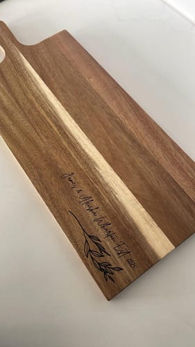 Customer photo review of Personalised Chopping Board