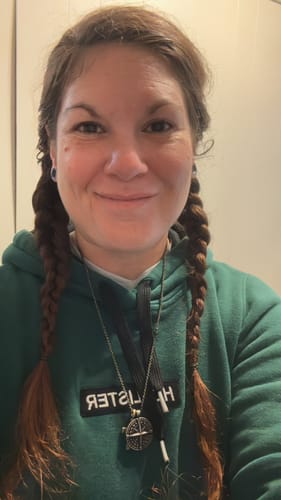 Customer photo review of Compass - Endure & Conquer Necklace: Helps Pair Veterans With A Service Dog Or Shelter Dog