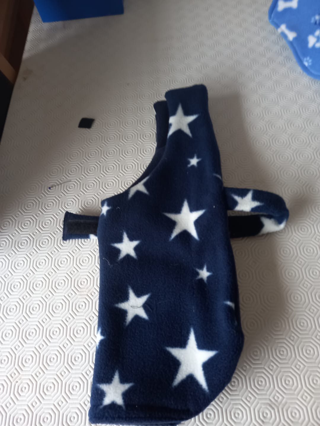Customer photo review of White Stars Anti Pill Polar Fleece Fabric