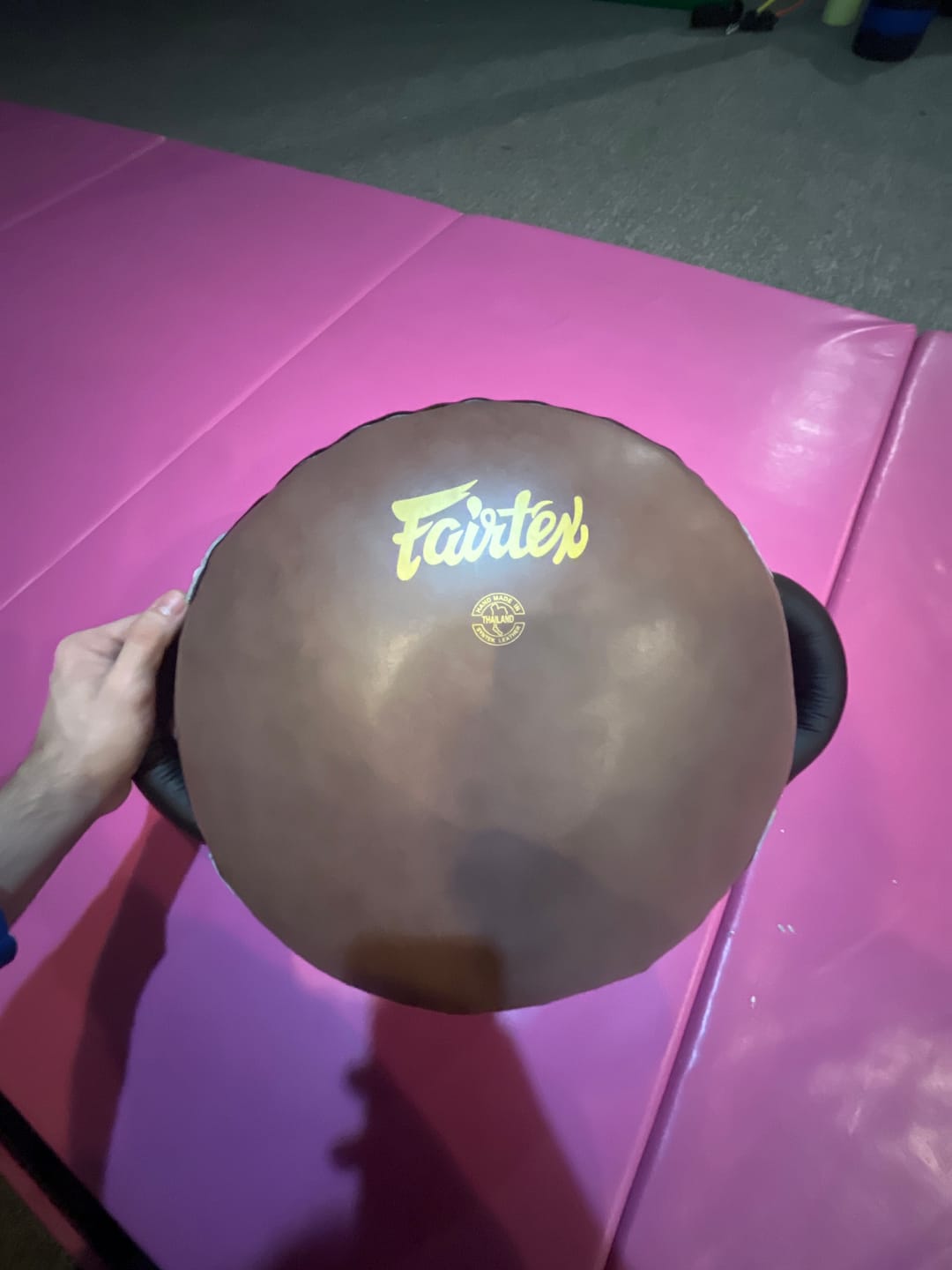 Customer photo review of Fairtex LKP2 Donut Round Punch and Kicking Pad
